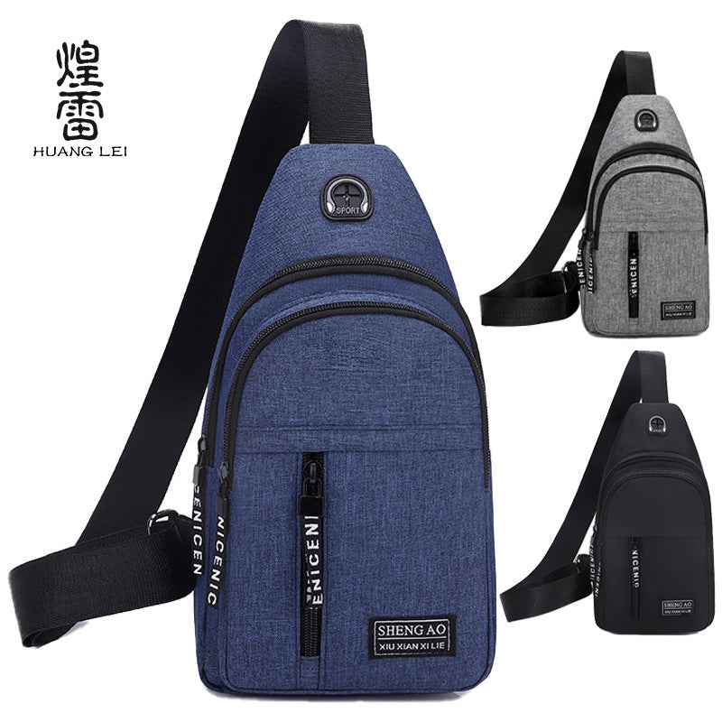 Stylish Men's Crossbody Bag with USB Charging Port, Fashionable Streetwear Design for Daily Use