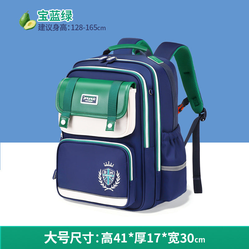 2026 New Kids Backpack for Grades 1-6, Lightweight & Ergonomic Design with Large Capacity, Breathable and Waterproof Oxford Fabric, British Style School Bag with Pencil Case and Study Bag Set
