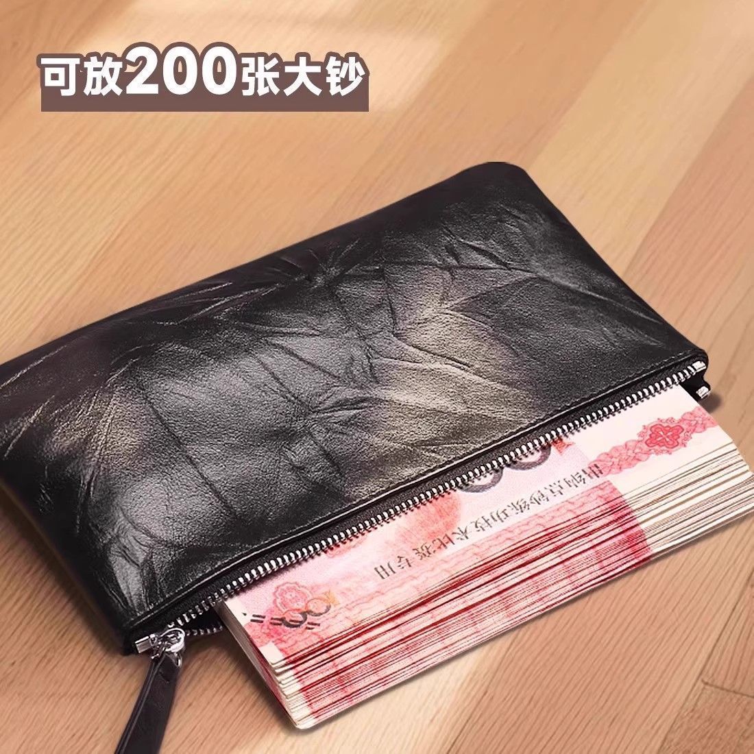 Retro Style PU Leather Wallet with Large Capacity for Cash, Passport and Cards - Soft & Lightweight Design