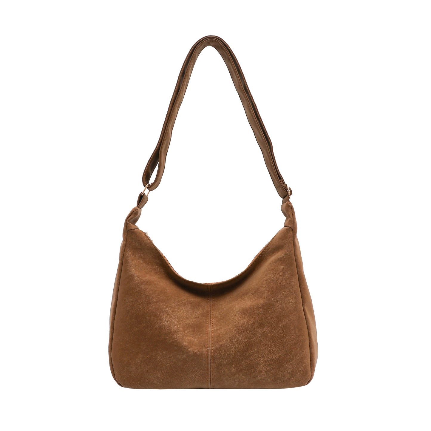 Retro Chic Large Capacity Tote Bag for Women, Casual Urban Style with Zipper Closure and Adjustable Strap