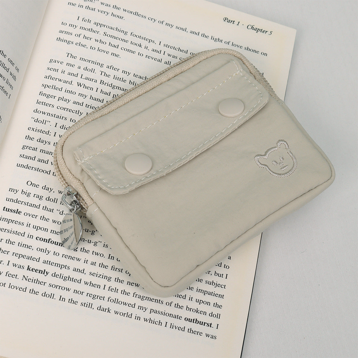 Japan and South Korea Zipper Change Waterproof Storage Bag Cute Simple Large Capacity Card Holder Driving License Clutch Fashion