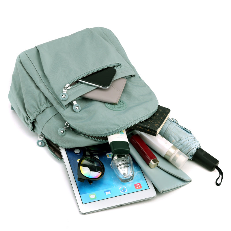 Fashionable Nylon Backpack for Women, Large Capacity with Multiple Pockets and Durable Design for Daily Use