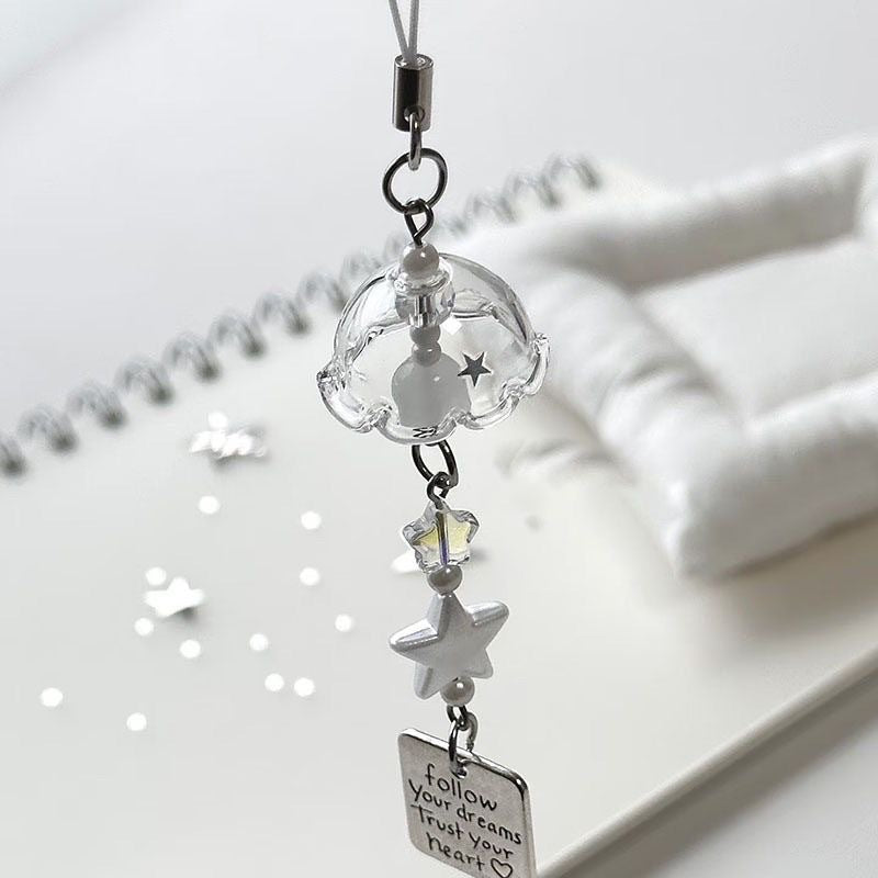 Jasmine maple leaf ginkgo wind chimes pendant phone case charm bag camera keychain lanyard