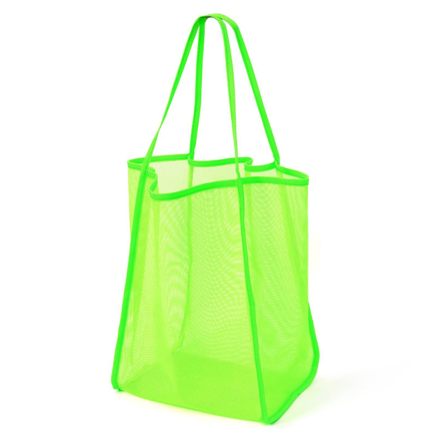 Large Capacity Mesh Tote Bag for Women, Breathable Nylon Shoulder Bag, Fashionable Casual Style, Perfect for Beach and Travel