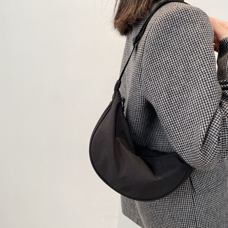 Nylon Messenger Bag Women's New Fashionable Lightweight Underarm Shoulder Canvas Bag