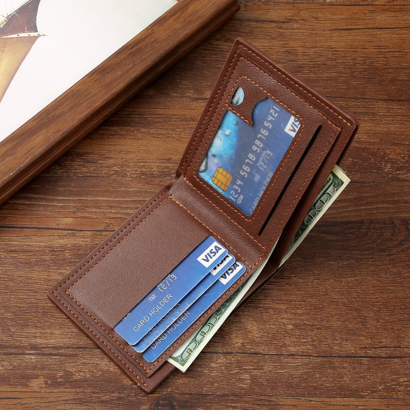 Fashionable Men's Slim Wallet with Multiple Card Slots and Anti-Theft Protection, Urban Minimalist Design