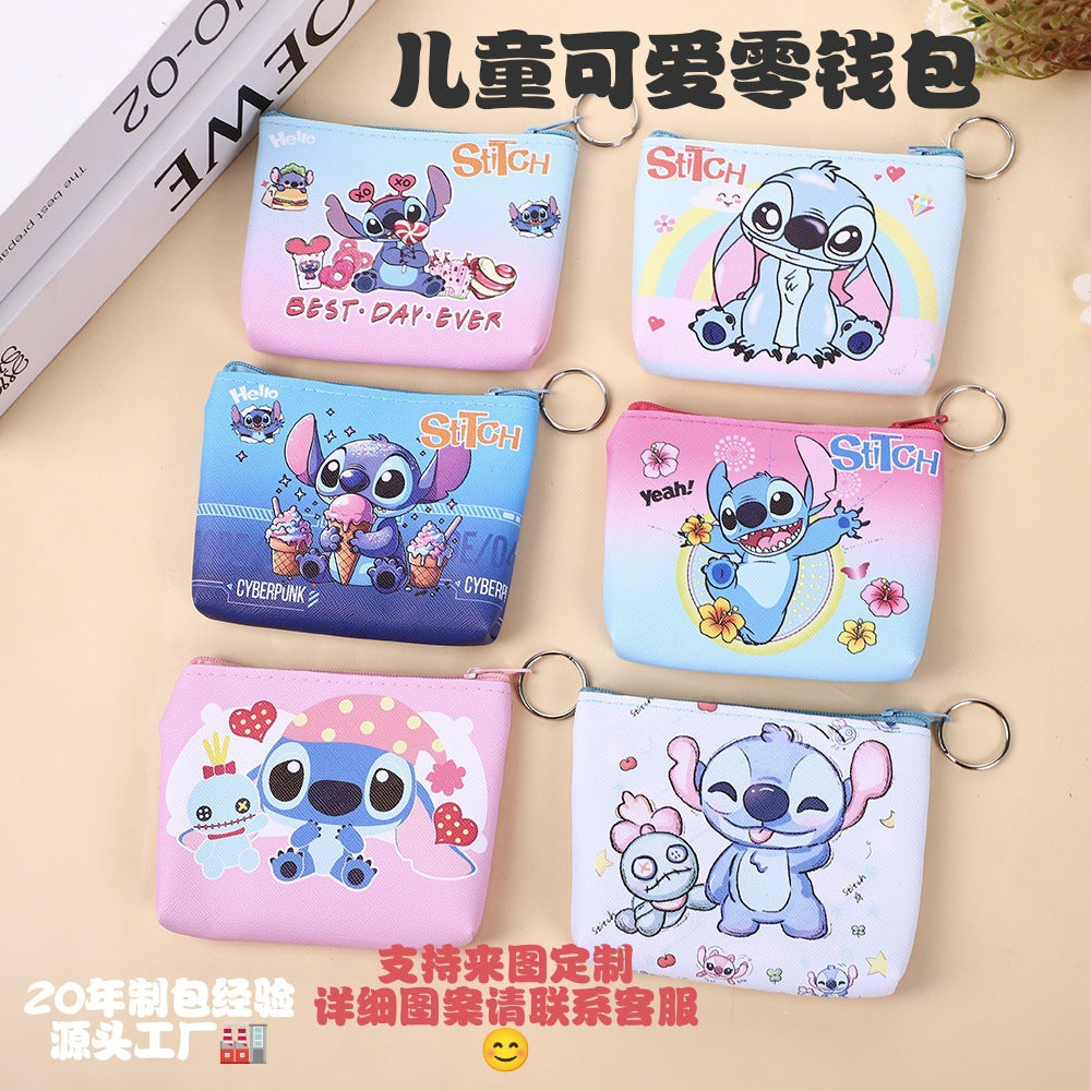 Korean Style Schoolbag Children's Creative New Cartoon Card Stitch Coin Purse Small Storage