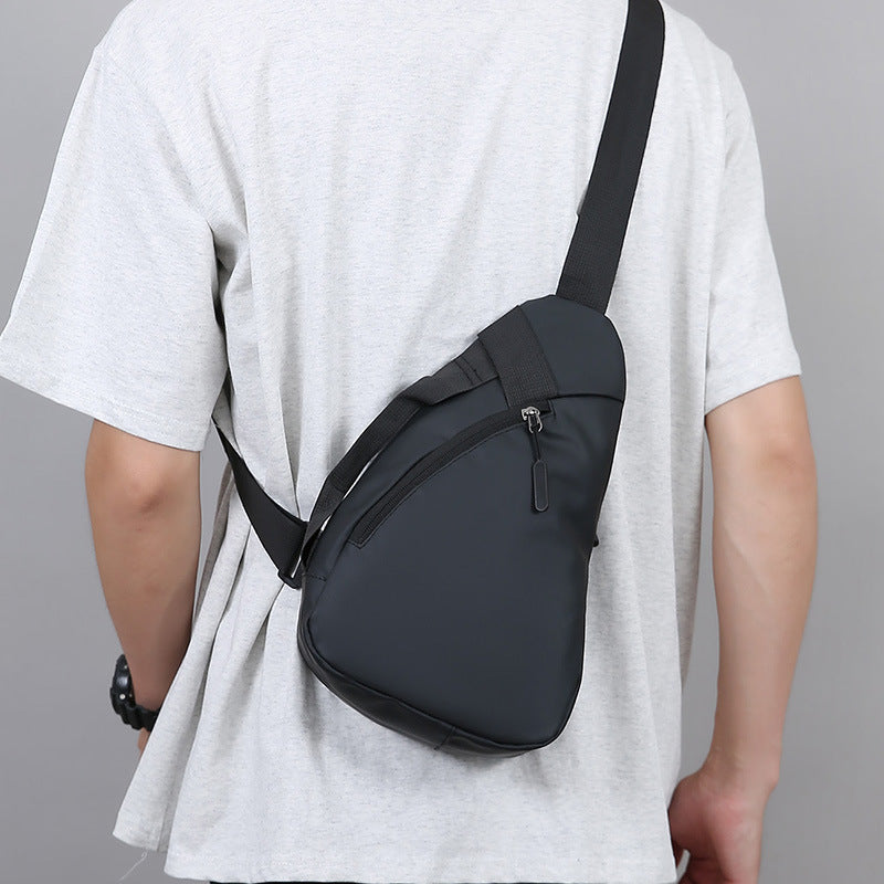 Casual Men's Chest Bag Large Capacity PU Leather Film High Quality Crossbody Bag Portable Shoulder Bag for Going out