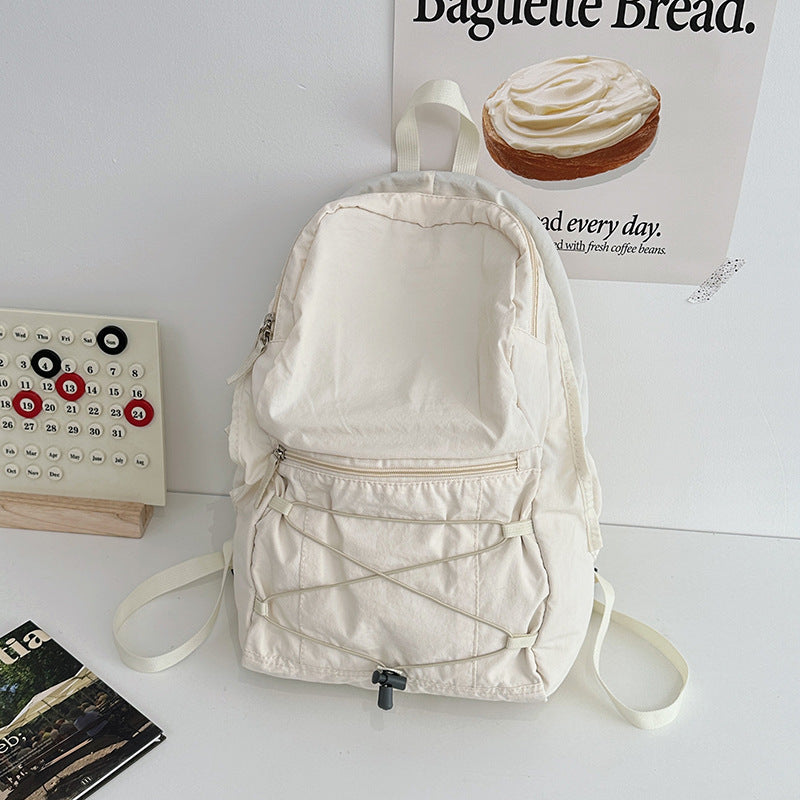Japanese Small Bookbag Women's New Cute Drawstring Mini Casual Bag Travel Lightweight Backpack
