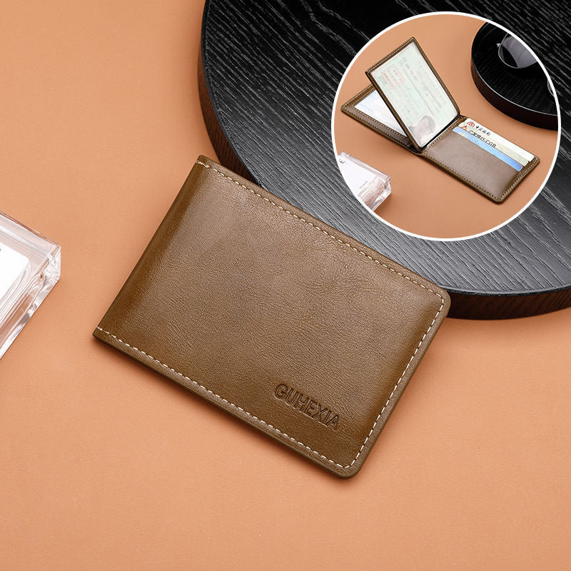 Retro Leather Driving License Leather Case Men's Multi-Functional Certificate Card Holder Motor Vehicle Card Holder Ultra-Thin Driving License Clip