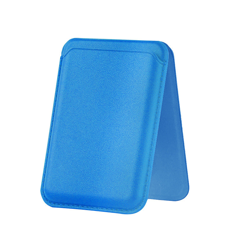 Magnetic Card Holder Stand for Apple 16Pro Max, Magsafe Strong-Magnet Phone A- Frame Stand with Card Slot Leather Case