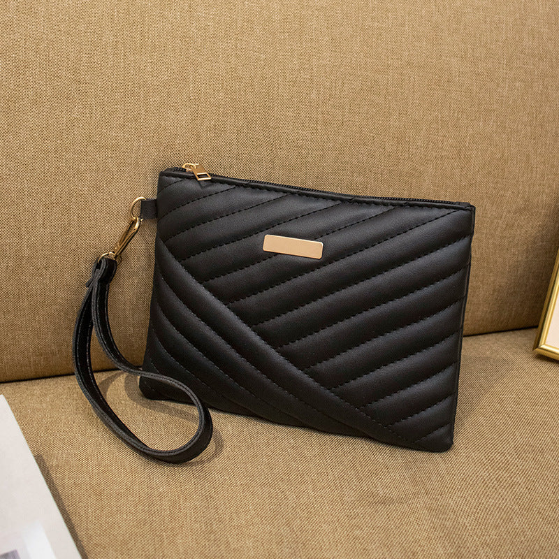 Embroidered Phone Bag for Women Large Capacity New Fashion All-Match Rhombus Clutch