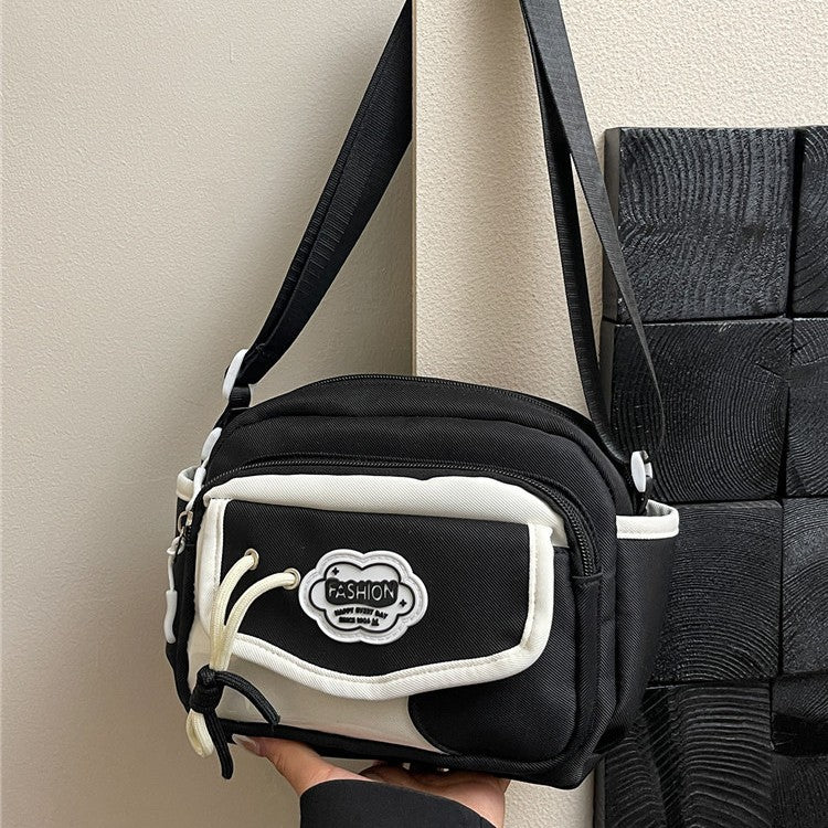 Japanese Cute Contrast Color Messenger Bag Female New Student Everyday Joker Fashion Fresh Shoulder Bag