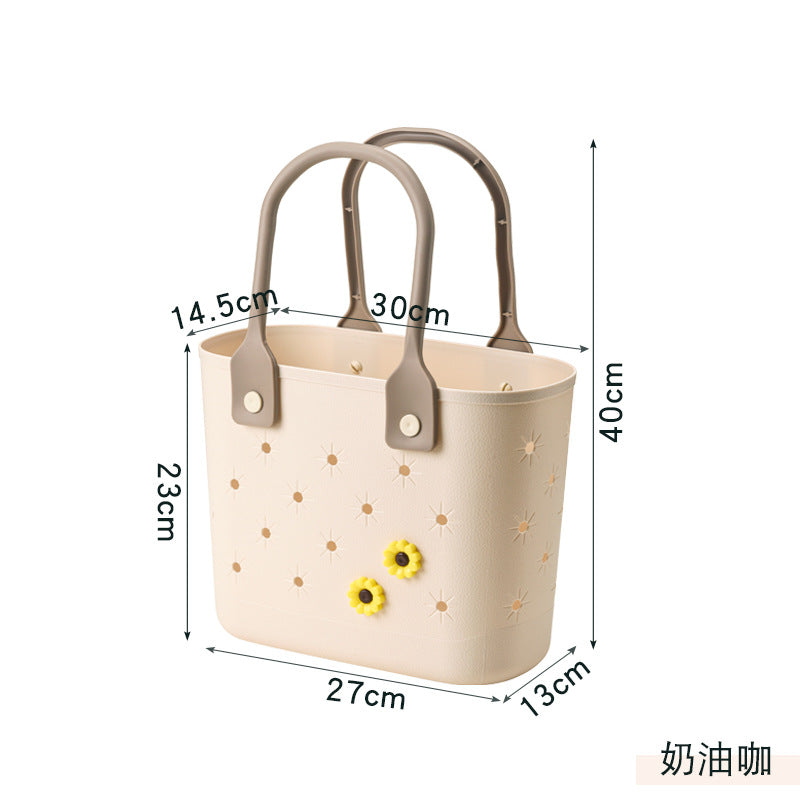 Outdoor Portable Picnic Basket Bathroom Storage Basket Toiletries Student Dormitory Bath Basket Bathroom Wash Storage Basket