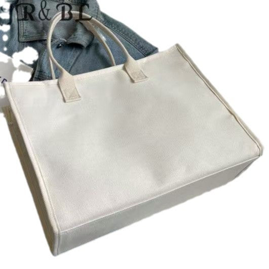 Cartoon Bear Canvas Bag for Women New Fashion Commuter Bag Large Capacity Student Shoulder Tote Bag