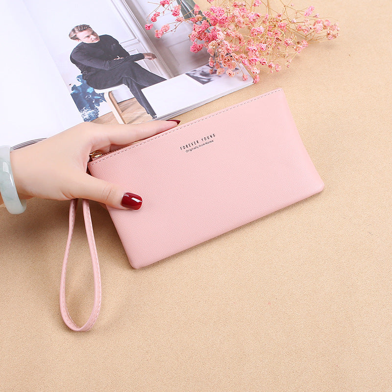 Korean Style Zipper Handbag Coin Purse Wallet New Women's Long Wallet Large Capacity Fashion All-Matching