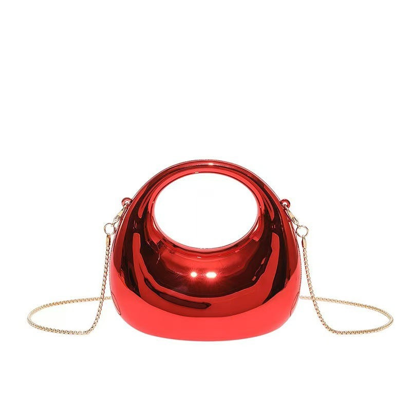Stylish Acrylic Clutch Bag with Chain Strap for Evening Events and Daily Use