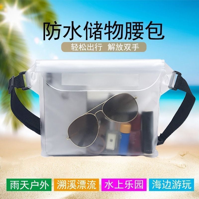 Waterproof PVC Waist Pack for Swimming, Hiking, Camping & Outdoor Activities with Phone Pocket