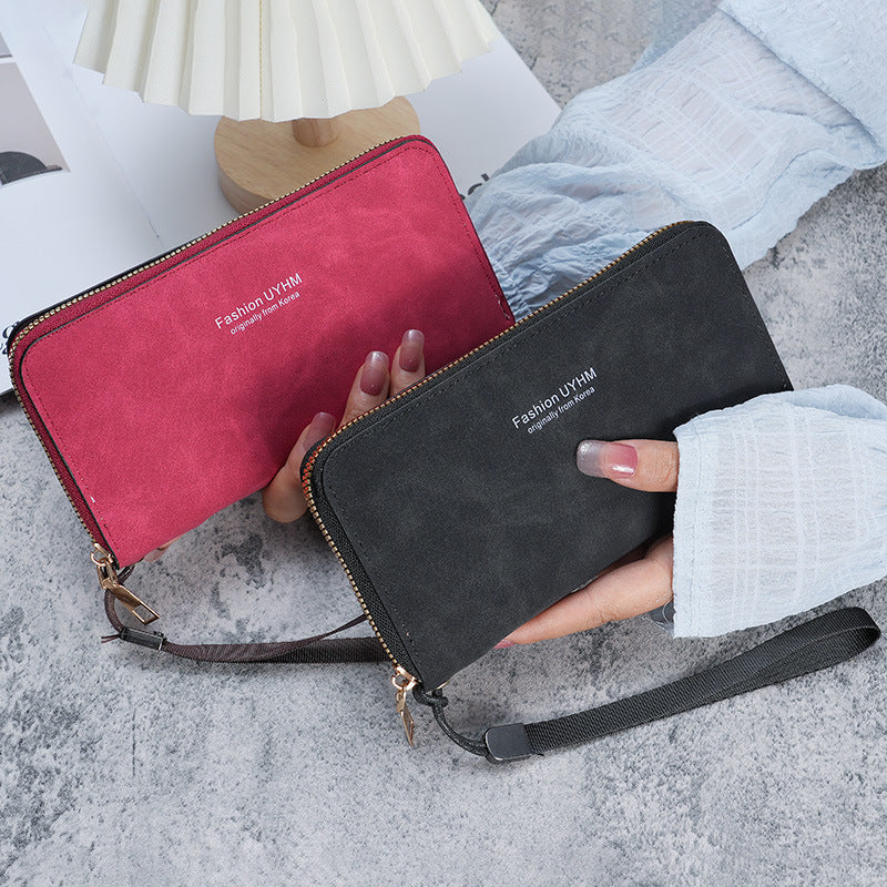 Women's Clutch Long Wallet New Korean Style Multifunctional Card Holder Mobile Phone Bag Coin Purse