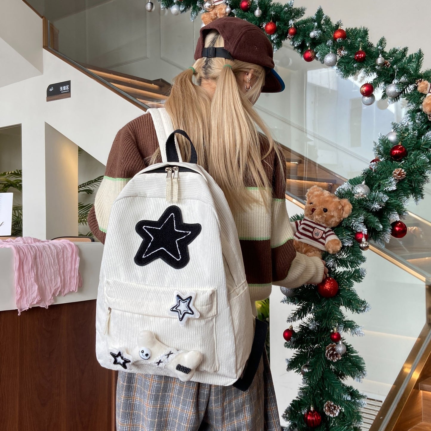 XINGX Schoolbag Female Japanese Minority Large Capacity Preppy Style Backpack Junior High School Student Commuter Backpack New