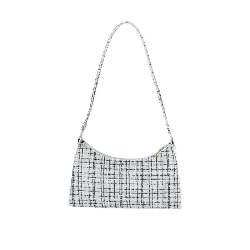 Simple Plaid Design Underarm Bag Women's Cross-Border Trendy One-Shoulder Bag Fashion Good-looking Commuter's All-Matching Women's Bag