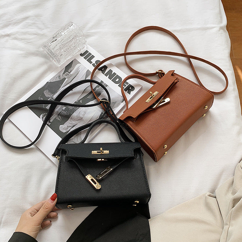 Handbag for Women Spring and Autumn New Twist Lock Fashion Trends Trendy Crossbody Bag