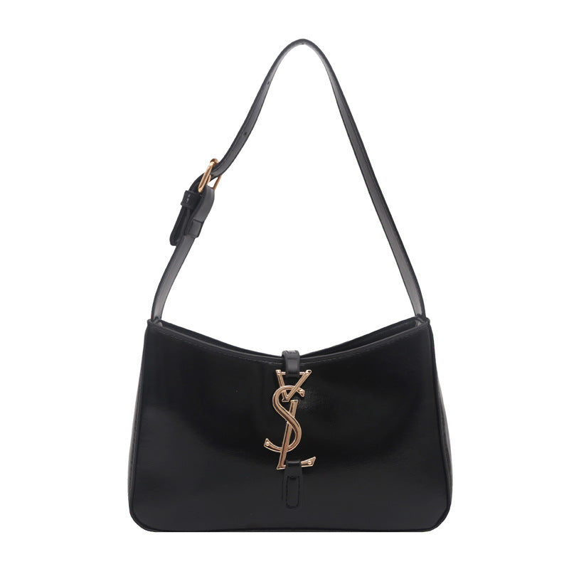 French Entry Lux Portable Small Square Bag Women's New Western Style All-Matching Shoulder Bag Commuter Underarm Bag