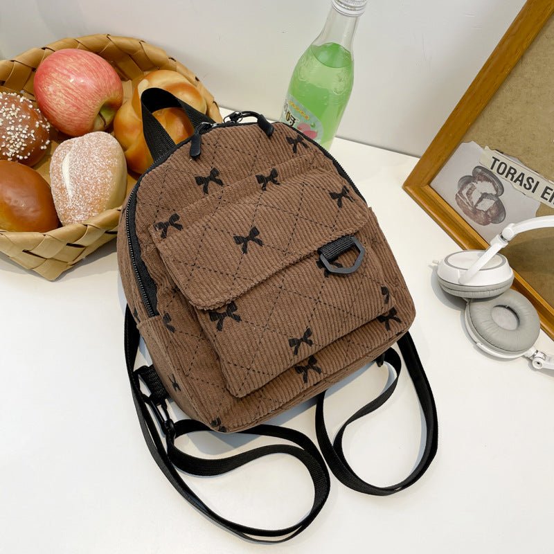 Backpack Sweet Bow New Korean Style Girl Large Capacity Leisure Mini Backpack