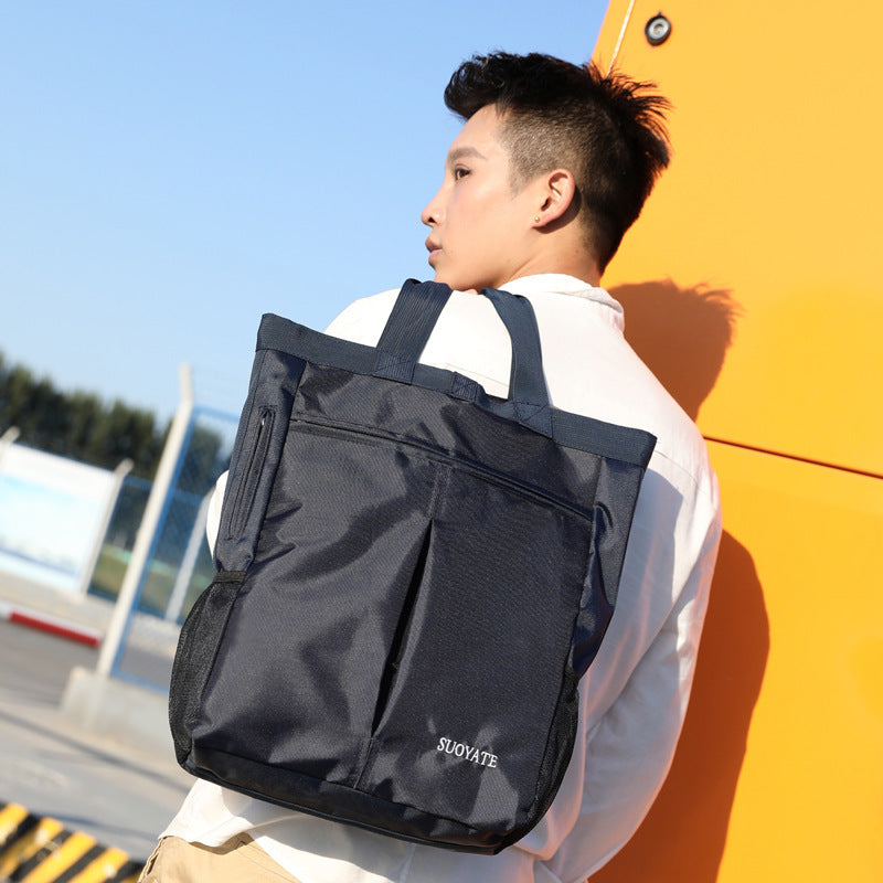 New Men's Handbag Casual and Lightweight Nylon Waterproof Hand Carrying College Students Bag