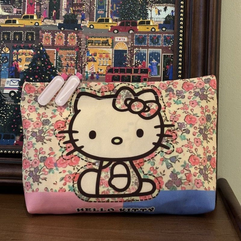 New Kitty Cat Large Capacity Cosmetic Bag Portable Liner Buggy Bag Travel Headset Coin Purse