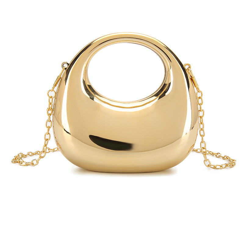 Stylish Acrylic Clutch Bag with Chain Strap for Evening Events and Daily Use