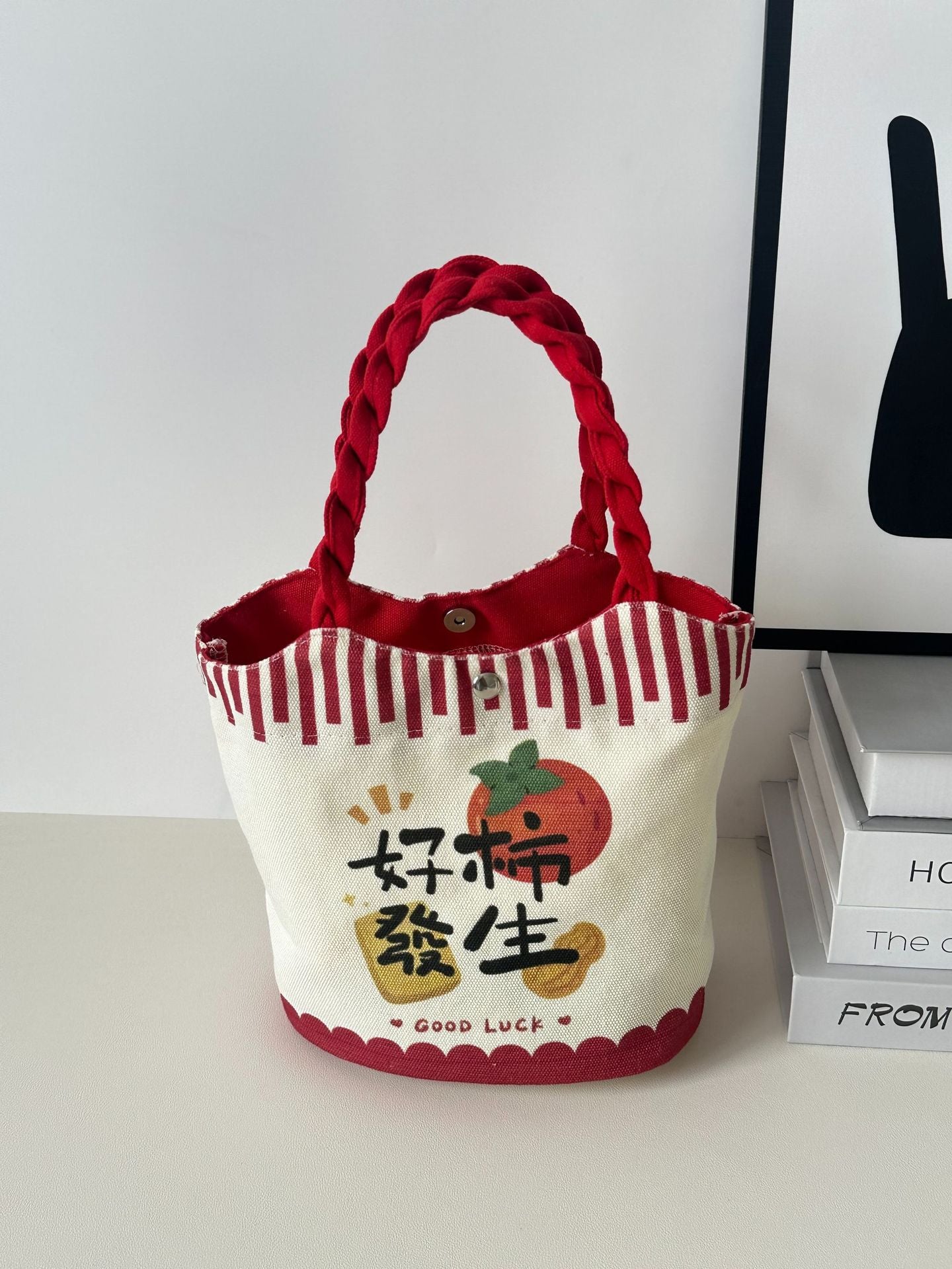Vegetable Basket Bag Female Cartoon Cute Commuter Hand Carrying Child Storage Lunch Box Lunch Bag