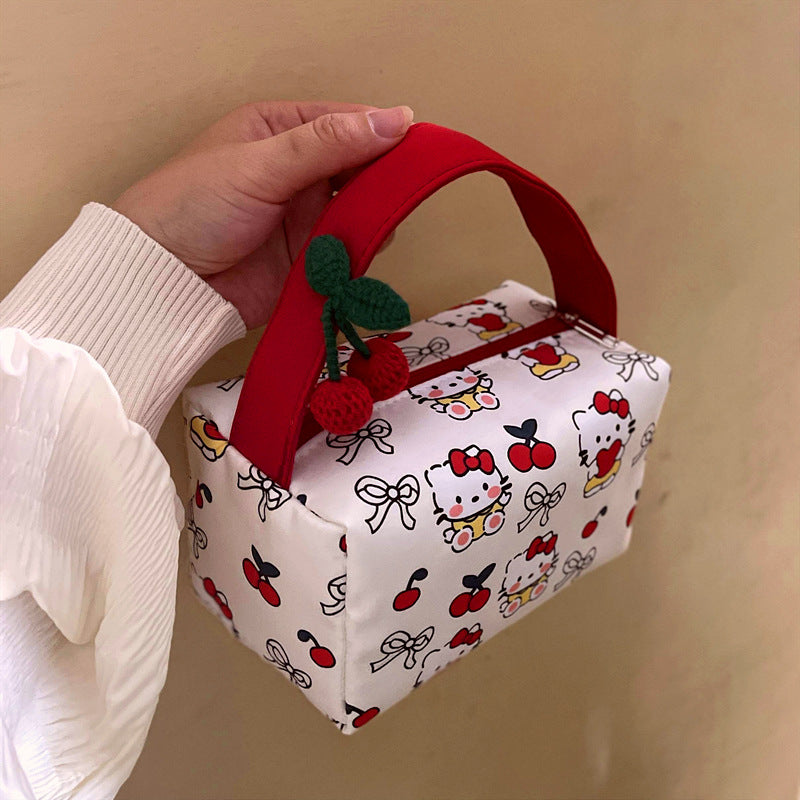 Women's Cosmetic Bag Cute Cartoon Cosmetic Bag Cosmetic Bag with Handle Design Travel Daily Storage Practical