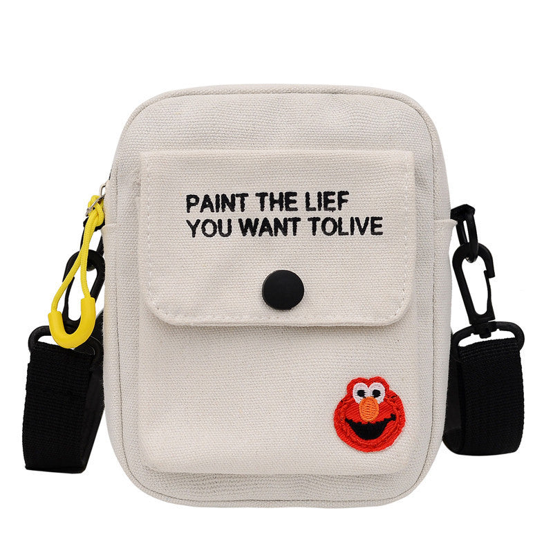 Women's Korean-Style Canvas Messenger Bag New Student Fresh Clutch Shoulder Bag