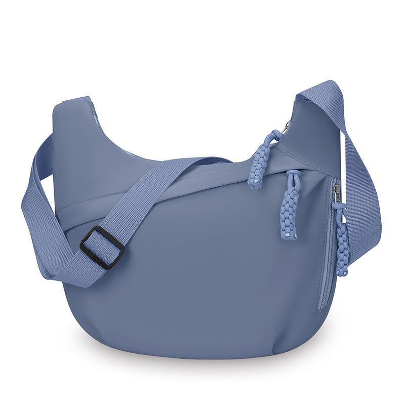 New Nylon Casual Crossbody Bag Unisex Waterproof Shoulder Bag Zipper Design Adjustable Shoulder Strap
