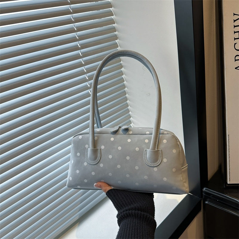 Simple Polka Dot Handbag New Commuter Shoulder Bag Everyday Joker Fashion Bag
