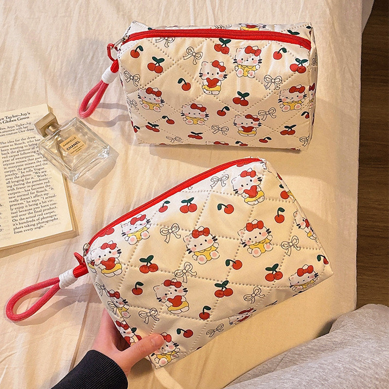 Cosmetic Bag Women's Portable Large Capacity Skin Care Wash Bag Zipper Storage Bag