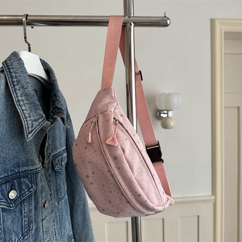 New Nylon Trendy Lightweight Simple XINGX Fresh Western Style Waist Bag Crossbody Shoulder Bag Chest Bag for Women