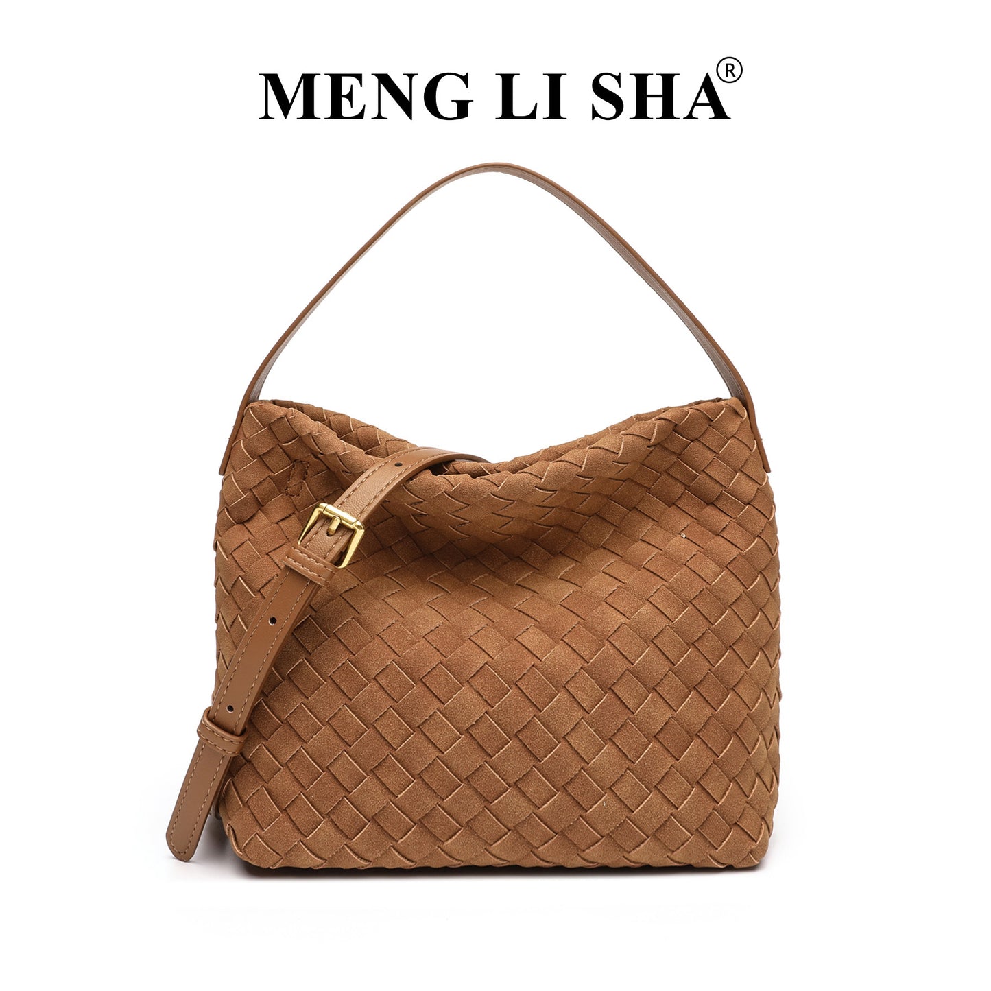 Women's Bag New High-Grade Bucket Woven Bag Commuter's All-Matching European and American Fashion Shoulder Crossbody Tote Bag