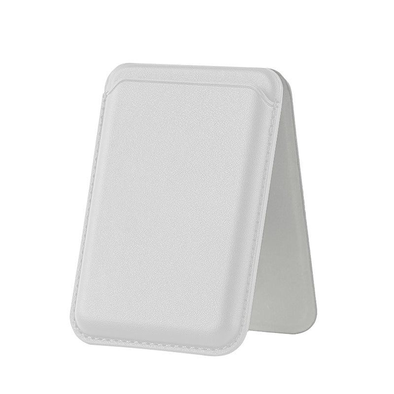 Magnetic Card Holder Stand for Apple 16Pro Max, Magsafe Strong-Magnet Phone A- Frame Stand with Card Slot Leather Case