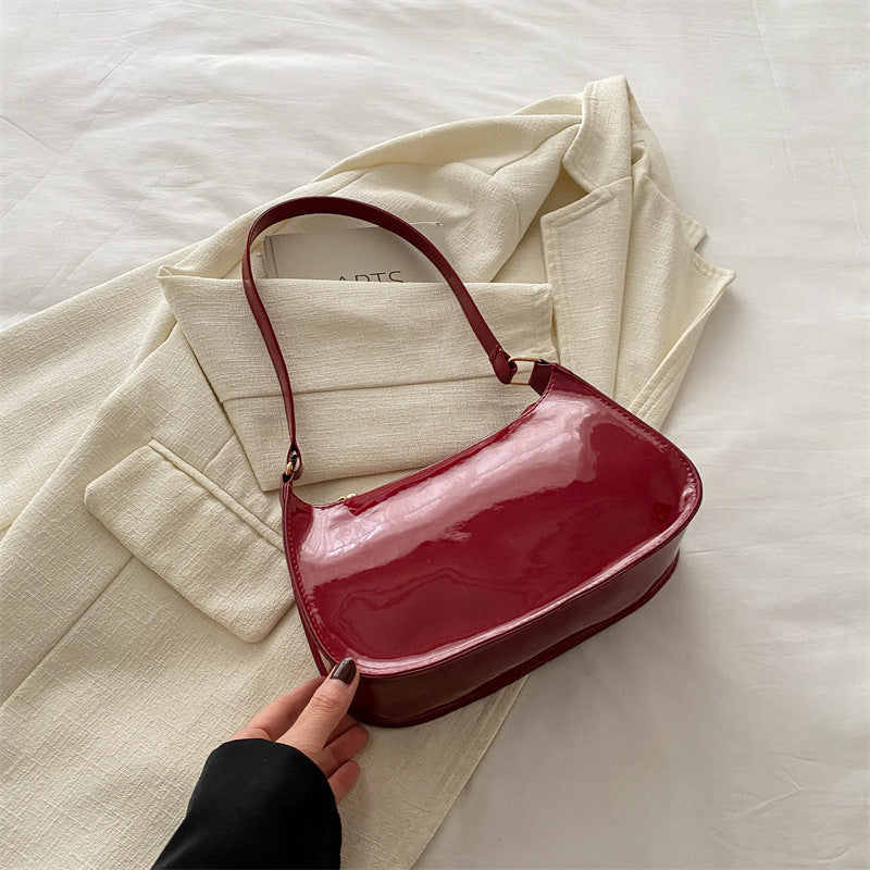 Popular Fashion Korean Style Shoulder Bag Women's Spring New All-Match Solid Color Gentle Small Square Bag