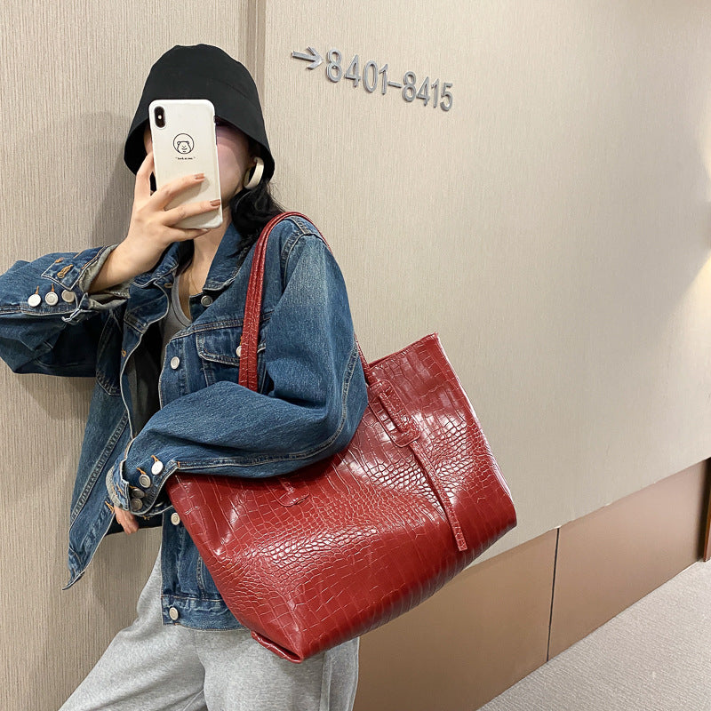 Tote Bag Women's Simple Large Capacity New Trendy Fashion All-Match Shoulder Bag