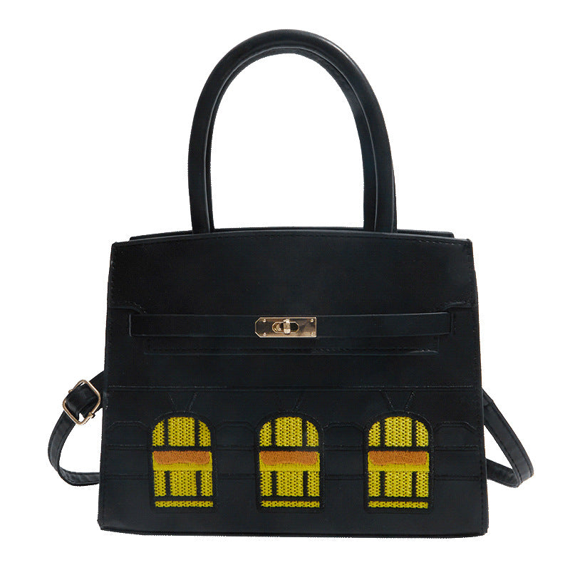 Spring New Small House Bag Women's High-Grade One-Shoulder Crossbody Portable Commuter Contrast Color Bag