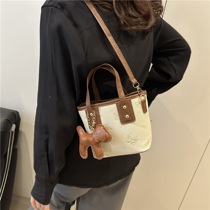 Summer Fashion Small Handbags Women's New Temperament Leisure Crossbody All-Matching Bucket Bag