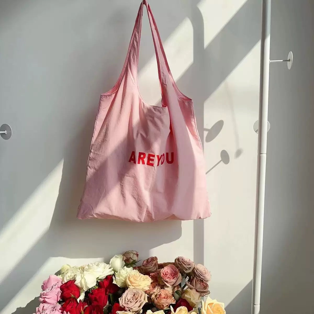 2025 New Large Capacity Tote Bag for Women with Letter Print, Casual Shoulder Bag with Phone Pocket, Soft Canvas Design
