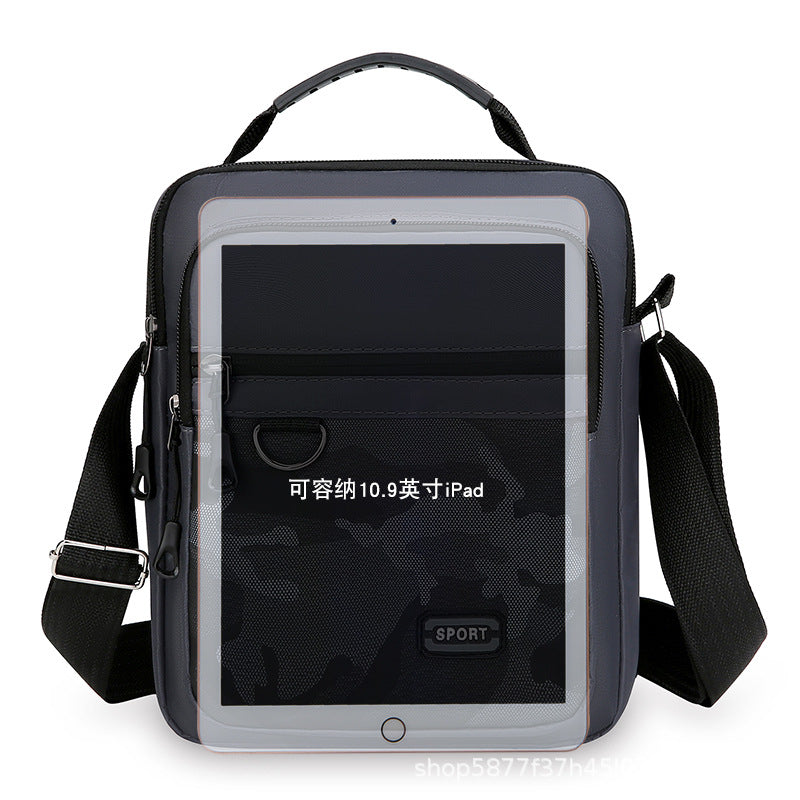 New Multifunctional Men's Bag Korean Style Minimalism Outdoor One Shoulder Messenger Bag Trendy Men's Large Capacity Shoulder Bag