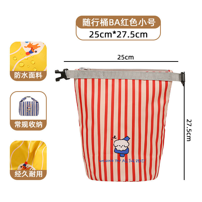 Cute Cartoon Travel Organizer Bag for Clothes, Toiletries and Essentials - Waterproof & Multi-functional