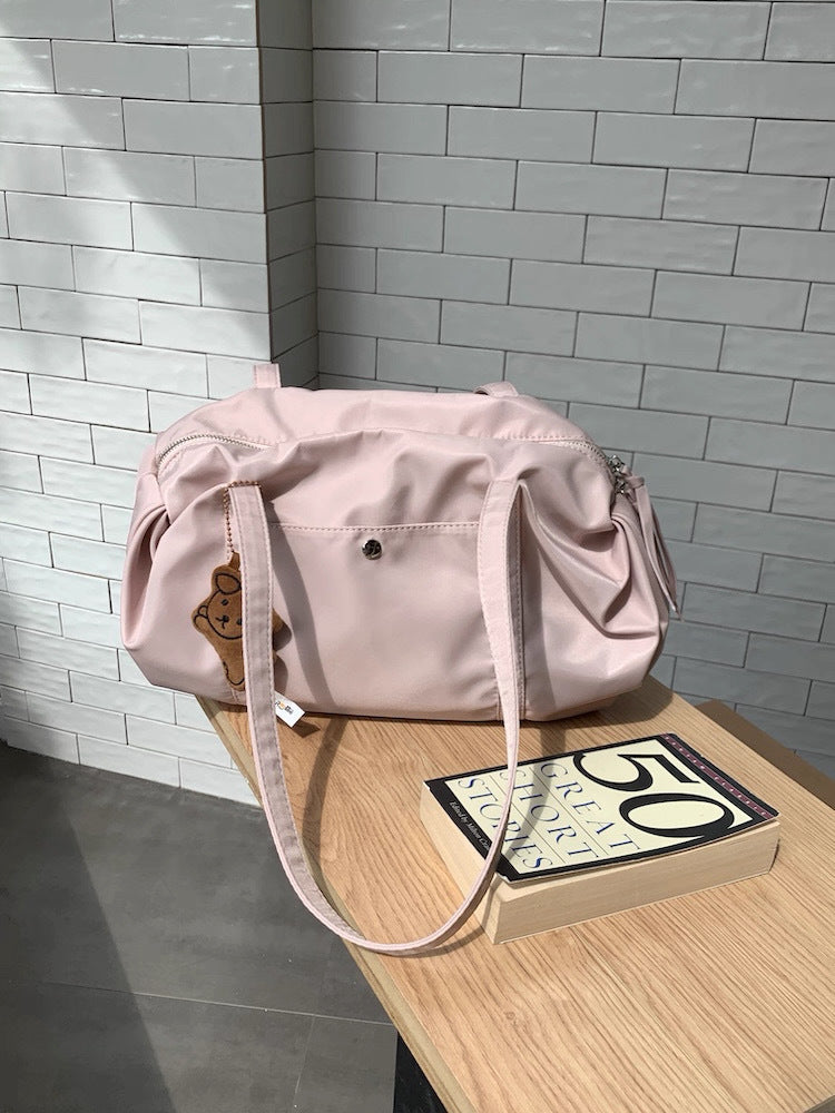 Lightweight Nylon Ballet Yoga Bag with Large Capacity, Perfect for Daily Commute and Travel, Korean Style Shoulder Tote