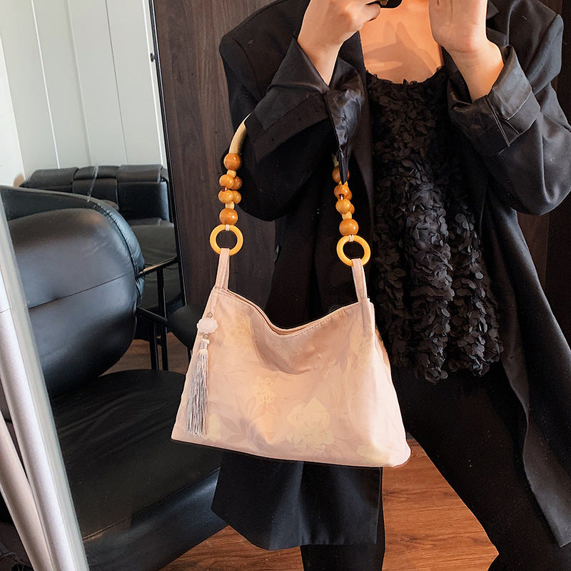 New Chinese Style Large Capacity Women's New Summer Large Capacity Western Style Commuter Portable Shoulder Underarm Bag
