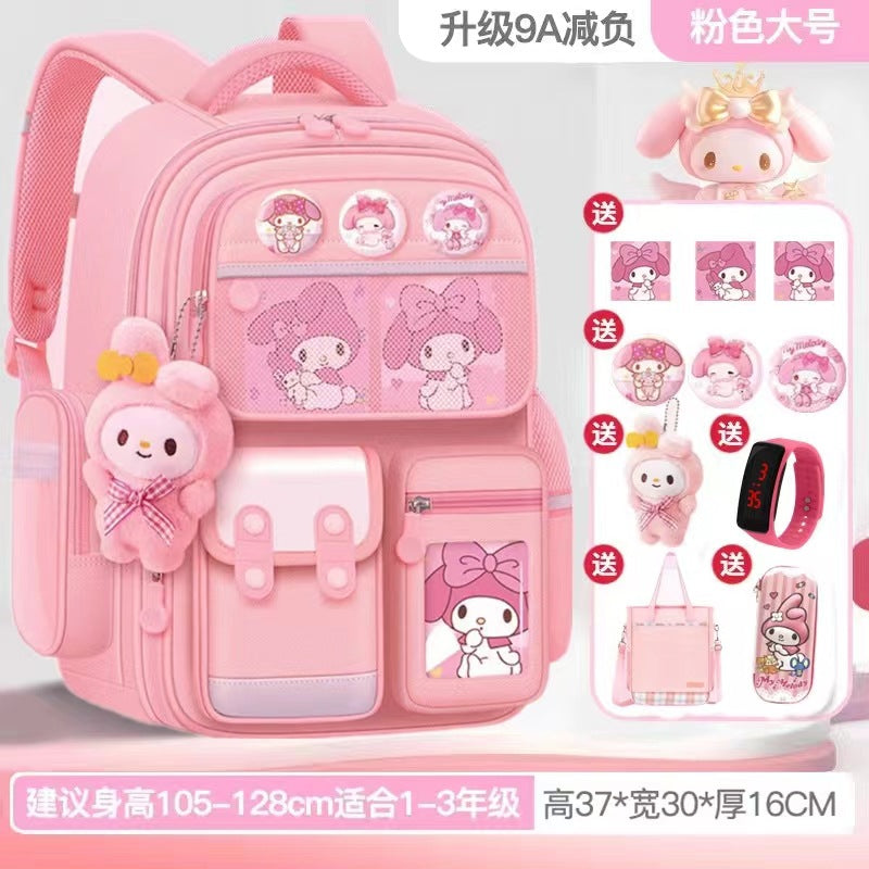 Cartoon Children's Schoolbag Burden-Reducing Spine Protection Large Capacity Breathable Waterproof